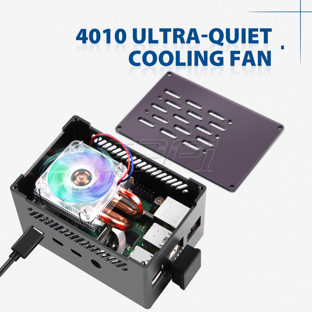 52Pi Nhôm Gạch Ốp Lưng Đen Enl - đánh giá và giá Argon One V3 M.2 Nvme Case